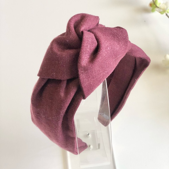 Yobys' Mulberry Linen Knot Headband | Handmade - Picture 6 of 8